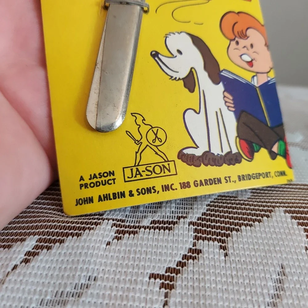 Vintage JA-SON School Scissors New Old Stock Original 25c Card John Ahlbin Sons